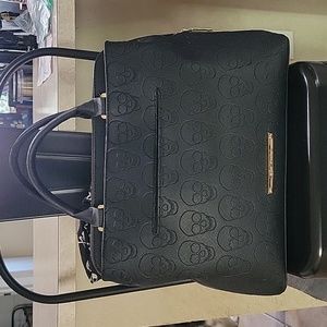 Betsey Johnson, large, black, skull purse